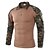 abordables Ropa de cacería-Hombre camuflaje Camiseta para senderismo Camiseta de caza Camiseta de caza con camuflaje Manga Larga Al aire libre Secado rápido Transpirable Reductor del Sudor Resistencia al desgaste Primavera