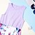 baratos New Arrivals-Mamãe e eu Vestidos Floral Imprimir Roxo Claro Azul Rosa Longo Sem Manga Boho Roupas Combinando / Verão / Doce