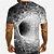 preiswerte Tank Tops-Herren T-Shirt Grafik 3D 3D-Druck Rundhalsausschnitt Täglich Festtage Kurzarm 3D Bedruckt Oberteile Grundlegend Alltag Blau Purpur Hellgrau / Sommer
