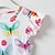 preiswerte Kleider für Mädchen-Kinder Wenig Mädchen Kleid Schmetterling Tier Weiß Knielang Kurzarm Süß Kleider Normale Passform 2-8 Jahre