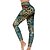cheap Exercise, Fitness &amp; Yoga Clothing-21Grams® Women&#039;s Yoga Pants High Waist Tights Leggings Leopard Print Tummy Control Butt Lift Blue Fitness Gym Workout Running Winter Sports Activewear High Elasticity