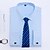 preiswerte Herrenhemden-Herren Hemd Oberhemd Umlegekragen Einfarbig Weiß Blau Rosa Langarm Hemden mit Kragen Party Arbeit Oberteile Baumwolle Geschäftlich Formell