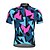 abordables Vêtements de cyclisme-21Grams® Homme Maillot Velo Cyclisme Manches Courtes - Eté Spandex Polyester Bleu Géométrique Fluorescent Marrant Cyclisme VTT Vélo tout terrain Vélo Route Maillot Sommet Respirable Séchage rapide