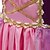 abordables Robes pour Filles-Robe Fille Enfants Petit Mosaïque Maille Violet Rose Claire Polyester Midi Manches Courtes Princesse Robes Standard