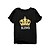 billige New Arrivals-Familie udseende T-shirt Grafisk Trykt mønster Sort Kortærmet Matchende outfits / Sommer