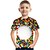 billige T-shirts &amp; Trøjer til Drenge-børn drenge byggeklodser t-shirt kortærmet 3d print optisk illusion regnbue børn toppe sommer yndig daglig skole udendørs 3-12 år