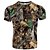 cheap Hunting Clothing-Men&#039;s Hunting T-shirt Tee shirt Short Sleeve Outdoor Summer Breathability Wearable Quick Dry Soft Polyester Yellow Brown