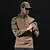 abordables Vêtements de chasse-Homme camouflage Tee-Shirt de Chasse T-shirt de chasse camouflage Chemise militaire tactique Manches Longues Extérieur Coupe Vent Chaud Séchage rapide Respirable Automne Printemps Eté Coton Sommet