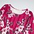 cheap New Arrivals-Mommy and Me Dress Casual Flower Print Red Maxi Long Sleeve Floral Matching Outfits / Fall / Spring / Summer
