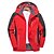 cheap Softshell, Fleece &amp; Hiking Jackets-Men&#039;s Hiking Softshell Jacket Hiking Windbreaker Summer Outdoor Patchwork Windproof Quick Dry Lightweight Breathable Jacket Hoodie Top Full Length Visible Zipper Fishing Climbing Beach Dark Grey Red