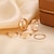 cheap Rings-Band Ring Classic Gold Alloy Heart Stylish Simple European 5pcs Adjustable / Women&#039;s / Adjustable Ring