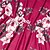 billige New Arrivals-Mamma og meg Kjole Avslappet Blomsternål i krystall Trykt mønster Rød Maksi Langermet Blomster Matchende antrekk / Høst / Vår / Sommer