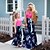 cheap New Arrivals-Mommy and Me Dresses Floral Print Pink Blue Light Purple Sleeveless Maxi Mommy And Me Outfits Boho Matching Outfits