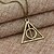 billige Mote Halskjede-sakytal deathly hallows triangel anheng neckalce gull vintage krage genser halskjeder kjede for kvinner og jenter (sølv)