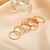 baratos Anéis-Anel de banda Clássico Dourado Liga Coração Estiloso Simples Europeu 5pçs Ajustável / Mulheres / Anel ajustável