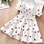 preiswerte Kleider für Babys-Kinder Wenig Kleid Mädchen Paisley-Muster Bedruckt Rote Weiß Midi Chiffon Kurzarm Aktiv Kleider Sommer Regular Fit 2-9 Jahre