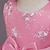 preiswerte Kleider für Mädchen-Kinder Wenig Kleid Mädchen Jacquard Schleife Purpur Rosa Hellgrün Übers Knie Ärmellos nette Art Kleider Schlank 3-10 Jahre