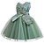 cheap Girls&#039; Dresses-Kids Little Girls&#039; Dress Jacquard Party Birthday Party Layered Pleated Mesh Blue Wine Gray Above Knee Sleeveless Flower Mint color Cute Dresses Children&#039;s Day Slim 3-12 Years / Bow