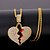 cheap Women&#039;s Jewelry-Men&#039;s Women&#039;s White Pendant Necklace Long Necklace Synthetic Diamond Heart Pave Imitation Diamond Alloy Romantic European Hip Hop Silver Gold 51-80 cm Necklace Jewelry 1pc For Street Gift Prom