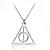 cheap Necklaces-deathly hallows triangle pendant neckalce gold vintage collar sweater necklaces chain for women and girls