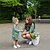 preiswerte New Arrivals-Mama und ich Kleid Grafik Bedruckt Grün Knielang Halbe Ärmel Passende Outfits / Sommer