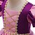 abordables Robes pour Filles-Robe Fille Enfants Petit Mosaïque Maille Violet Rose Claire Polyester Midi Manches Courtes Princesse Robes Standard