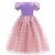 cheap Girls&#039; Dresses-Kids Little Girls&#039; Dress Patchwork Mesh Purple Blushing Pink Midi Short Sleeve Princess Dresses Regular Fit