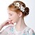 billige Børn hovedbeklædning-børn / småbarn piger prinsesse kjole tilbehør krone blomster pige bryllupskjole hår tilbehør sideklip krans piger fødselsdag præstation hovedbeklædning
