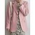 cheap Blazers-Women&#039;s Blazer Buckle Solid Colored Suits Coat Dailywear Spring &amp; Summer Regular Single Breasted One-button Jacket Blushing Pink