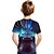 baratos Camisetas Para Meninos-Infantil Para Meninos Camisa Camiseta Manga Curta Impressão 3D Impressão 3D Gráfico Carro Transparente Preto Azul Arco-íris Crianças Blusas Verão Ativo Moda Legal 3-12 anos
