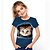 billige piges 3d t-shirts-Pige 3D Kat T-shirt Kortærmet 3D-udskrivning Sommer Aktiv Sød Stil Polyester Børn 3-12 år udendørs Daglig Regulær