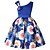 preiswerte Kleider für Mädchen-Kinder Wenig Kleid Mädchen Blumen Party Schleife Bedruckt Grün Blau Purpur Übers Knie Ärmellos nette Art Kleider Schlank 3-10 Jahre