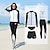 cheap Wetsuits, Diving Suits &amp; Rash Guard Shirts-Women&#039;s UV Sun Protection UPF50+ Breathable Rash Guard Rash guard Swimsuit Long Sleeve 5-Piece Swimwear Bathing Suit Patchwork Swimming Diving Surfing Water Sports Autumn / Fall Spring Summer