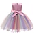preiswerte Kleider für Mädchen-Kinder Wenig Mädchen Kleid Patchwork Gefaltet Purpur Rosa Knielang Ärmellos Süß Kleider Ganzjährig