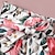 cheap Bottoms-Baby Girls&#039; Basic Floral Bow Print Short Sleeve Regular Clothing Set Blushing Pink