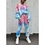 cheap Two Piece Sets-Women&#039;s Sweatshirt Tracksuit Pants Sets Tie Dye Drawstring Print Going out Casual Daily Streetwear Cinched Long Sleeve Crew Neck White Fall &amp; Winter