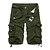 cheap Hiking Trousers &amp; Shorts-Men&#039;s Cargo Shorts Hiking Shorts Camo Military Summer Outdoor 10&quot; Shorts Breathable Multi Pockets Sweat wicking Wear Resistance Knee Length Black Green Work Hunting Fishing Cotton 29 30 31 32 34