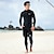 abordables Trajes acuáticos y camisetas antierupciones-Hombre Protección solar UV UPF50+ Transpirable Protección para Erupciones Traje de baño Rashguard Manga Larga 3 Piezas Trajes de buceo Traje de baño Natación Buceo Surf Deportes acuáticos Otoño