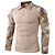 abordables Vêtements de chasse-Homme camouflage Tee-Shirt de Chasse T-shirt de chasse camouflage Chemise militaire tactique Manches Longues Extérieur Coupe Vent Chaud Séchage rapide Respirable Automne Printemps Eté Coton Sommet