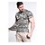 billige Jagtbeklædning-Herre camouflage Jagt-T-shirt Camouflage Jagt-T-shirt Kortærmet Udendørs Hurtig Tørre Hurtigtørrende Svedtransporende Påførelig Sommer Polyester Toppe Campering &amp; Vandring Jagt Fiskeri Jord Gul Grøn