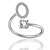 preiswerte Moderinge-Buchstabensplitterringe Anfangsbuchstaben a-z 26 Buchstaben verstellbare Ringe für Frauen offene Ringe