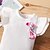 billige Bottoms-Baby Pige Basale Blomstret Sløjfer Trykt mønster Kortærmet Normal Tøjsæt Hvid
