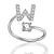 baratos Anéis-anéis de tira de letra alfabeto inicial a-z 26 letras anéis ajustáveis para mulheres anéis abertos