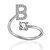 abordables Bagues-lettre ruban anneaux alphabet initial a-z 26 lettres anneaux réglables pour femmes anneaux ouverts
