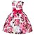 cheap Girls&#039; Dresses-Kids Little Dress Girls&#039; Floral Party Bow Print Blue Pink Wine Above Knee Sleeveless Cute Dresses Summer Slim 3-10 Years