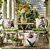 baratos Almofadas de Decoração-5 pçs Cobertura de Almofada Rústico Floral Zíper Quadrada Tradicional Clássico / Sala de Estar