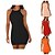 economico Vestiti mini-vestito casual senza maniche solido con scollo all&#039;americana da donna canotta di base sexy vestito aderente da club party nero