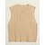 abordables Pulls-Pull Gilet Femme torsadé Tricoter Col V Acrylique Tricoté Mince Printemps Automne Sans Manches Couleur unie Noir Blanche Rose Claire S M L