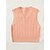 cheap Sweaters-Women&#039;s Sweater Vest V Neck Cable Knit Acrylic Knitted Thin Spring Fall Sleeveless Solid Color Black White Pink S M L