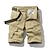 cheap Hiking Trousers &amp; Shorts-Men&#039;s Hiking Shorts Hiking Cargo Shorts Military Solid Color Summer Outdoor 10&quot; Ripstop Multi Pockets Breathable Sweat wicking Cotton Knee Length Shorts Blue Grey Khaki Green Black Work Hunting